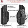 Amberide Bodyguard 380 IWB Holster, Kydex-Boltaron Inside Waistband Holster for S&W Bodyguard 380 .380 Auto Pistol (Non-Laser Model), Secure Retention, 030 Adjustable Cant view 4