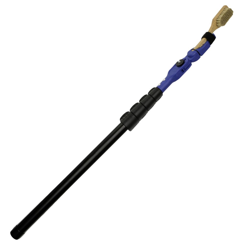 TRANGO Beta Brush Stick - Rock Climbing Hold Cleaning Stick, with Adjustable Head Angle