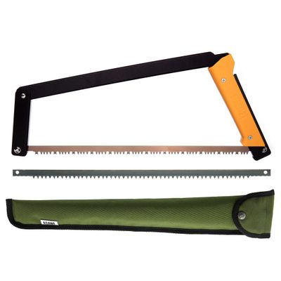 AGAWA - BOREAL21 Tripper Kit - Includes 21" Folding Saw, Nylon Carrying Case, 21" All-Purpose & 21" Aggressive Blade - For Camping, Hiking & Survival Gear (Black Frame/Yellow Handle)