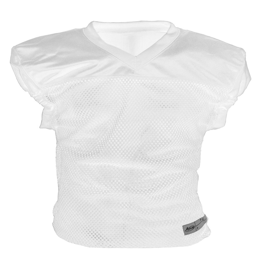 Adams Youth Practice Football Jersey White, Medium