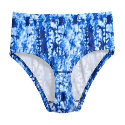 City Threads Girls Swim Brief Bottom UPF 50+ Rash Guard Bathing Suit Soft Comfortable Durable Made in USA, Water Cascade, 12Y