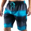 Kanu Surf Men's Mirage Swim Trunks (Regular & Extended Sizes), Zipline Black/Aqua, Small view 1