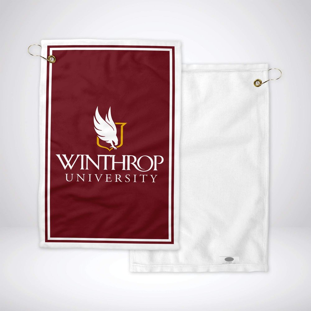 greeklife.store Winthrop University Golf Towel - Microfiber Towel 11" X 18" Size - Face Towel and Sport Towel - This Microfiber Travel Towel Perfect for Schools, Sports, Gyms Golf Courses