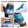 Kanu Surf Mens, Barracuda Swim Trunks (Regular & Extended Sizes), Mileage Black/Aqua, Small view 4