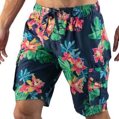 Kanu Surf Men's Infinite Swim Trunks (Regular & Extended Sizes), Bermuda Navy, XX-Large