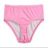 City Threads Girls Swim Brief Bottom UPF 50+ Rash Guard Bathing Suit Soft Comfortable Durable Made in USA, Pink with White Polka Dot, 10Y view 1