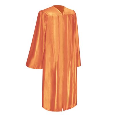 Endea Church Shiny Choir Robe (45 (5'0" - 5'2"), Orange)