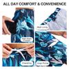 Kanu Surf Men's Flex Swim Trunks (Regular & Extended Sizes), Seaweeds Navy/Royal, 5X view 4