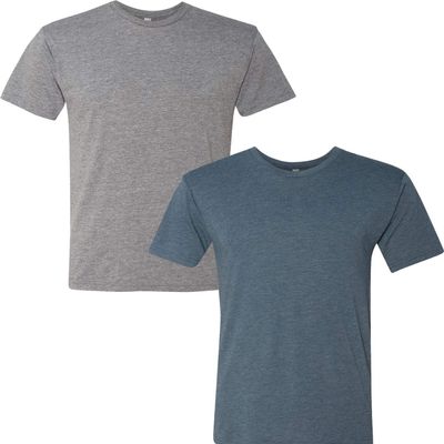 Next Level Premium 6010 Men's Tri-Blend Crew Premium Tee Pack of 2