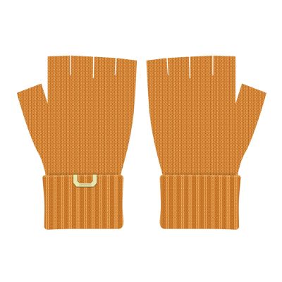 FUFU Gloves Thick Warm Fingerless Gloves Unisex Winter Stretchy Knit Half Finger Gloves (Color : Yellow)