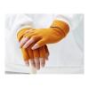 FUFU Gloves Thick Warm Fingerless Gloves Unisex Winter Stretchy Knit Half Finger Gloves (Color : Yellow) view 3