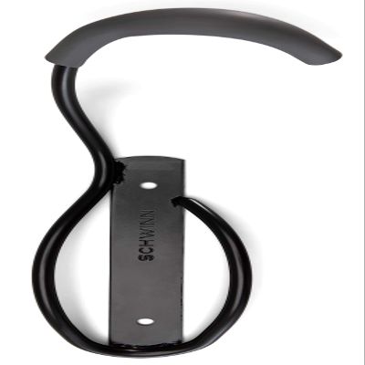 Schwinn Wall Mount Bike Hanger, Space Saving Vertical Garage Storage for Bicycle, Fits Up to 3 Inch Tire Width, Can Hold Up to 50 lbs., Hangs One Bike, Black
