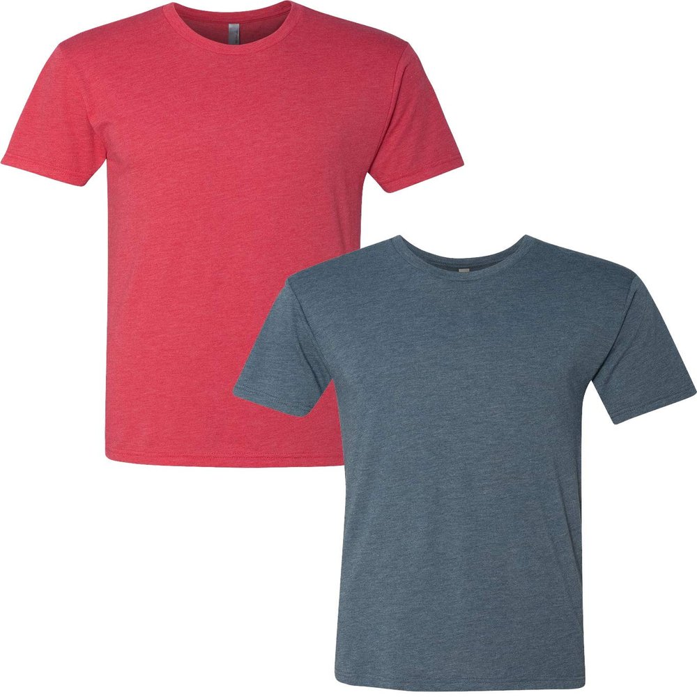 Next Level Premium 6010 Men's Tri-Blend Crew Premium Tee Pack of 2