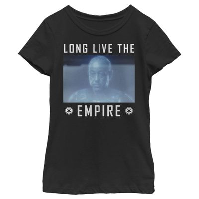 Star Wars Girl's Gideon Hologram Instructions T-Shirt Black, Large