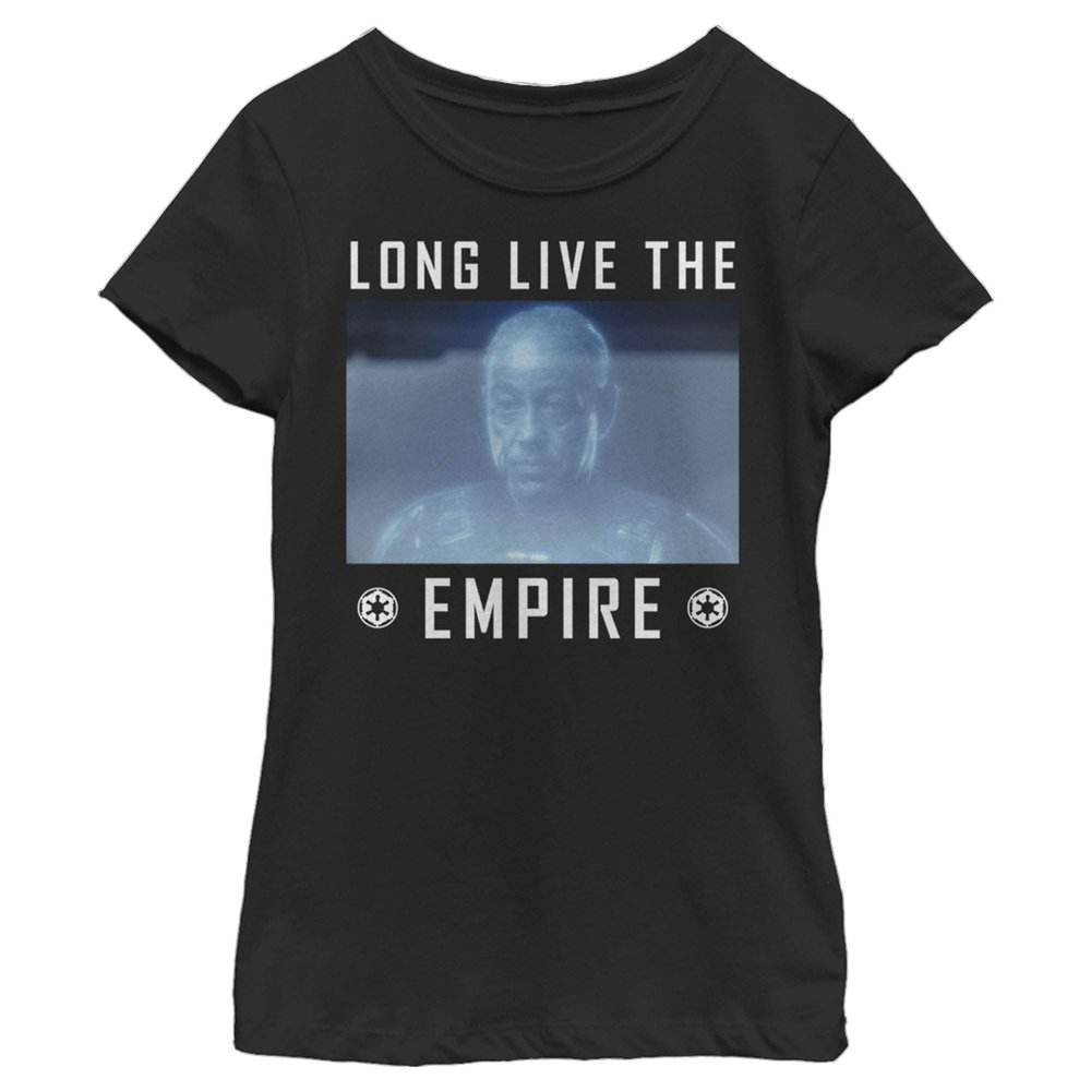 Star Wars Girl's Gideon Hologram Instructions T-Shirt Black, Large