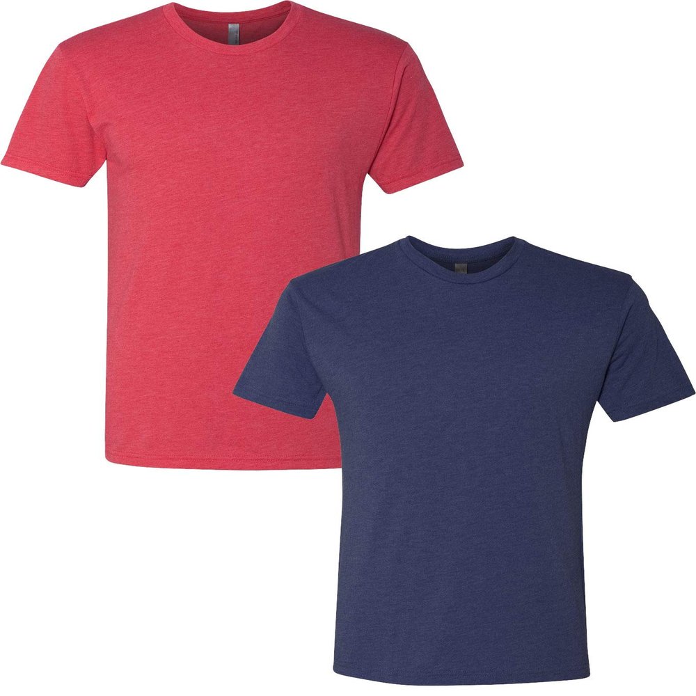 Next Level Premium 6010 Men's Tri-Blend Crew Premium Tee Pack of 2