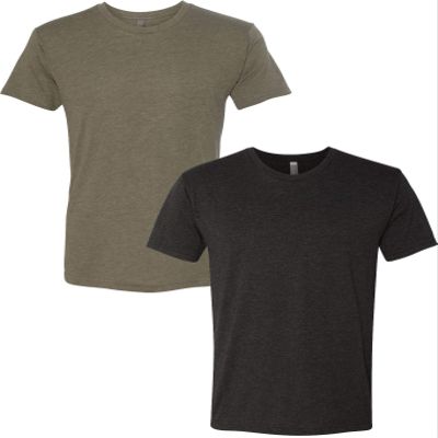 Next Level Premium 6010 Men's Tri-Blend Crew Premium Tee Pack of 2
