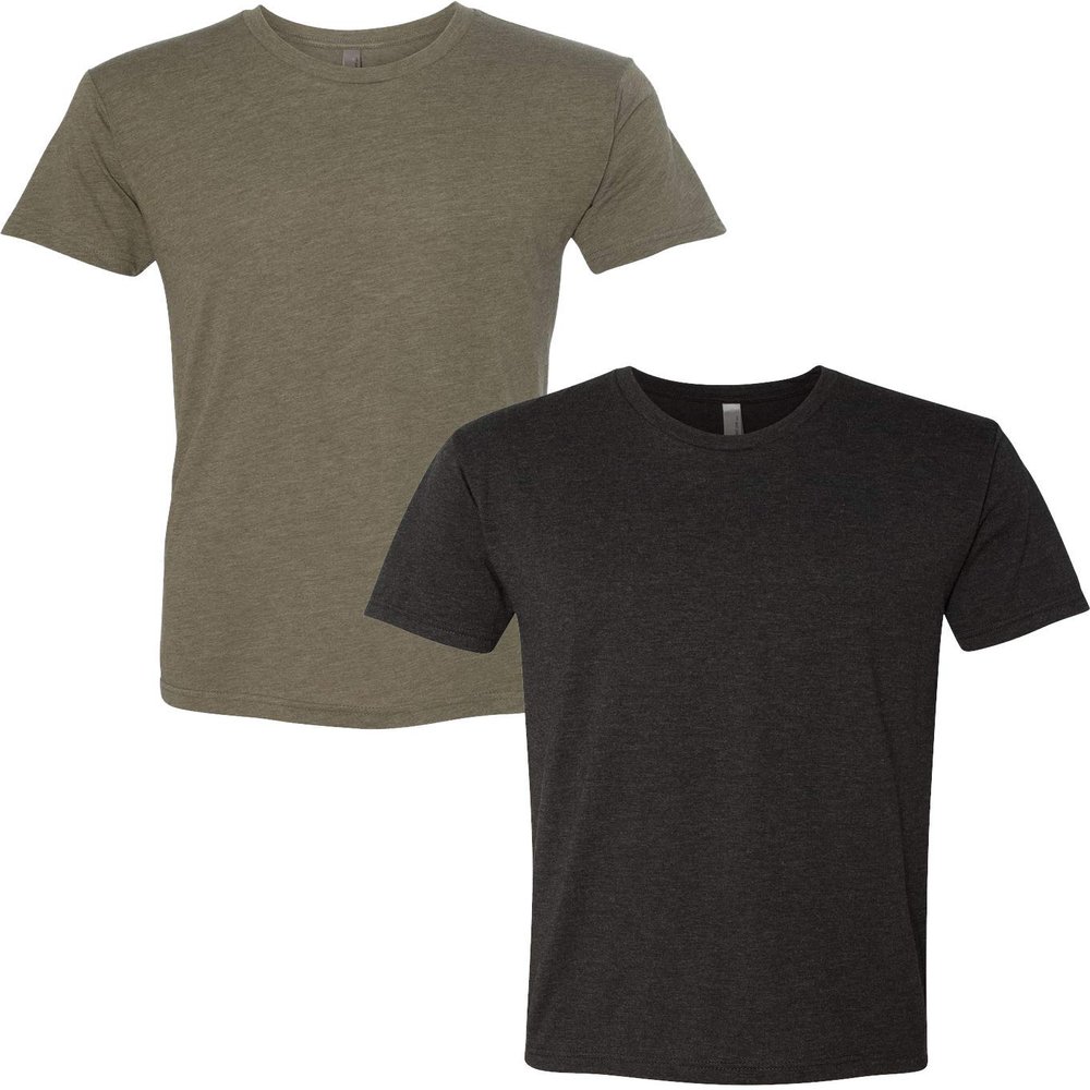 Next Level Premium 6010 Men's Tri-Blend Crew Premium Tee Pack of 2