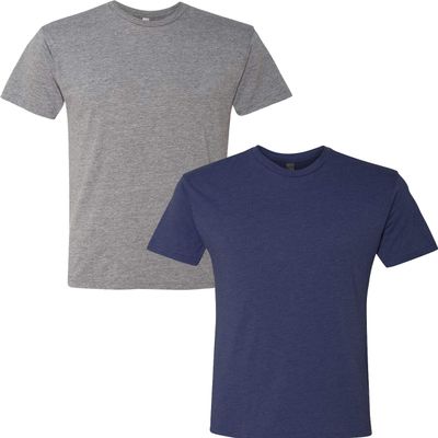 Next Level Premium 6010 Men's Tri-Blend Crew Premium Tee Pack of 2