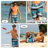 Kanu Surf Mens, Barracuda Swim Trunks (Regular & Extended Sizes), Mileage Black/Aqua, 5X view 2