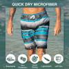 Kanu Surf Mens, Barracuda Swim Trunks (Regular & Extended Sizes), Mileage Black/Aqua, 5X view 3