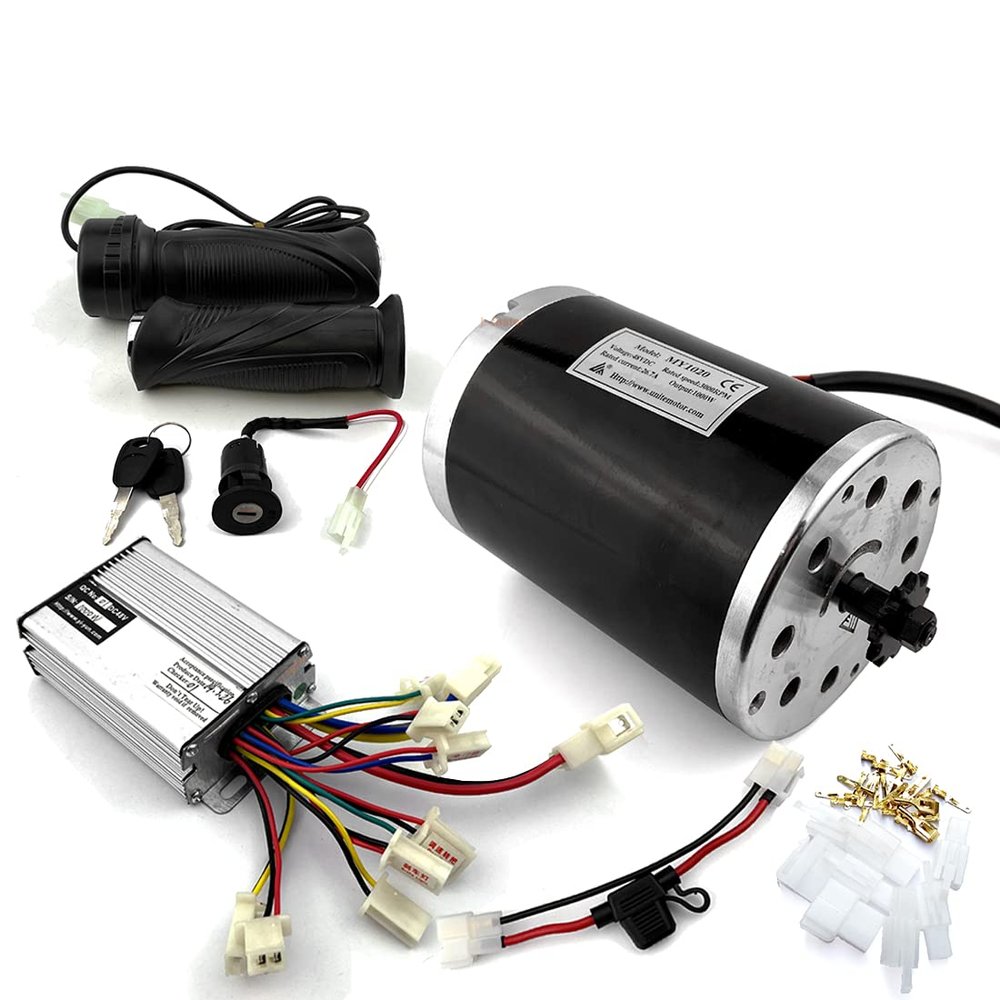 L-faster Bracketless 1000W Child Street Bike with Speed Controller Handle Accelerator and Controller Fuse Power Switch (48V Handle kit)