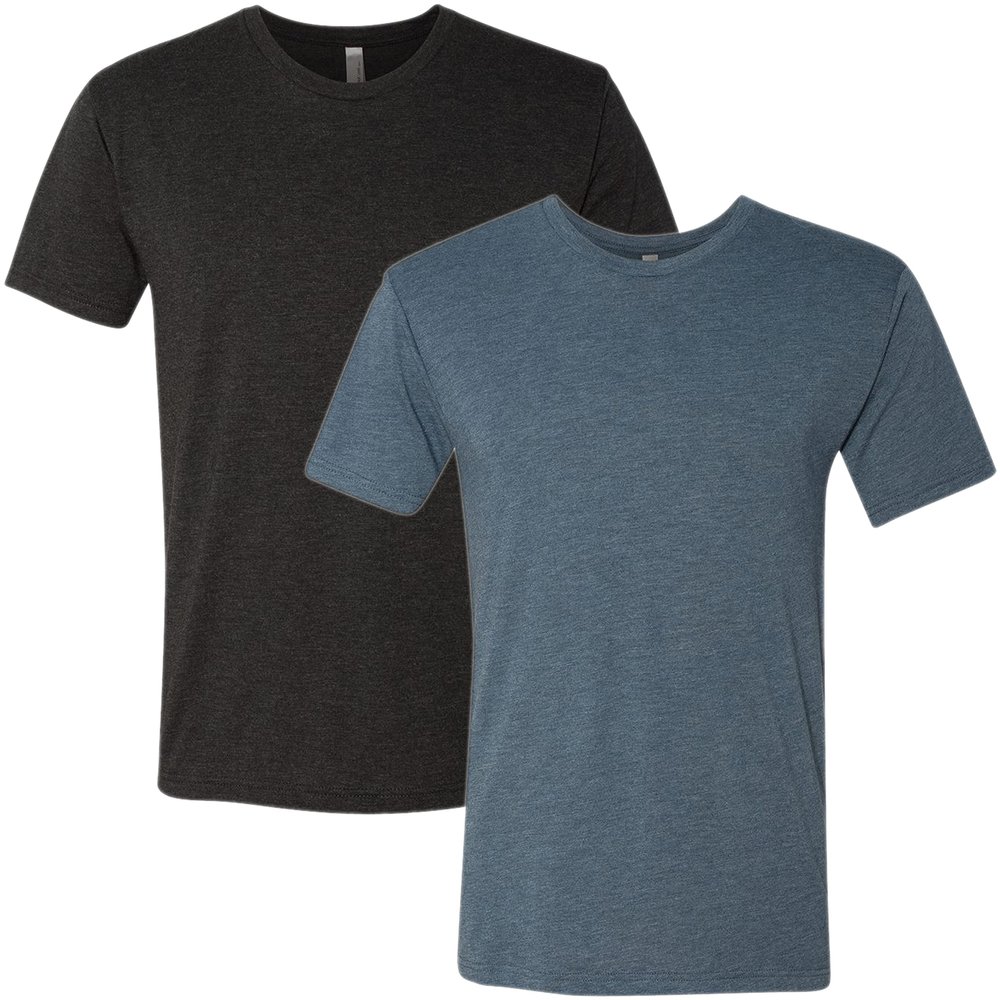Next Level Premium 6010 Men's Tri-Blend Crew Premium Tee Pack of 2