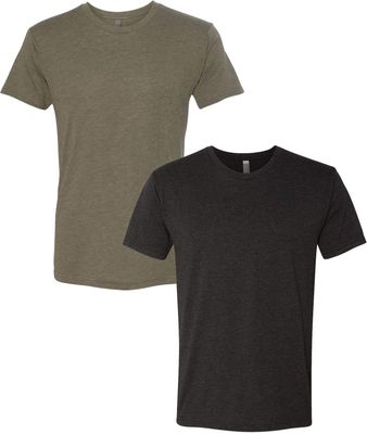 Next Level Premium 6010 Men's Tri-Blend Crew Premium Tee Pack of 2