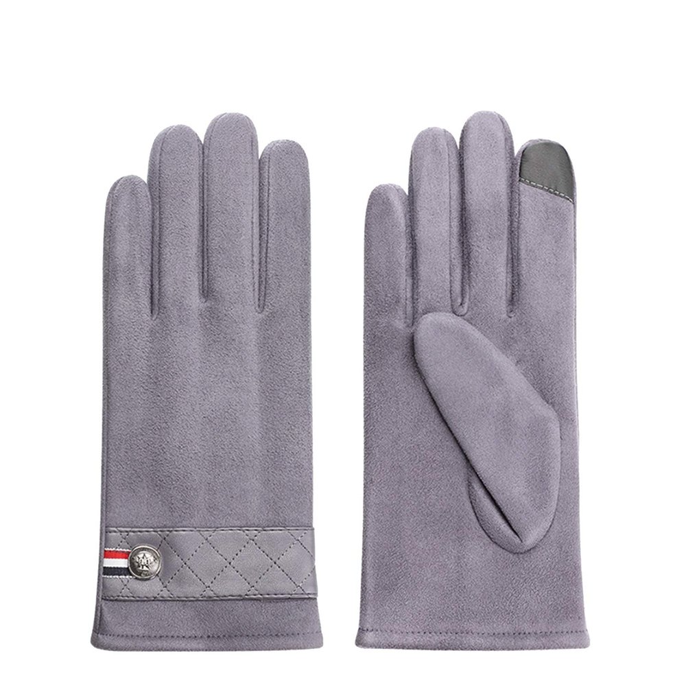 FUFU Gloves Winter Warm Gloves, Anti Slip Touch Screen Gloves Windproof Thermal Gloves Cold Weather Cycling Gloves (Color : B)