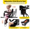 YIYIBYUS Baby Bicycle Seat Front Mounted Child Bike Seat with Handrail Toddler Child Safety Baby Carrier Seat Bike Carrier for Adult Bike Attachment Easy to Install and Remove Interactive US Stock view 4