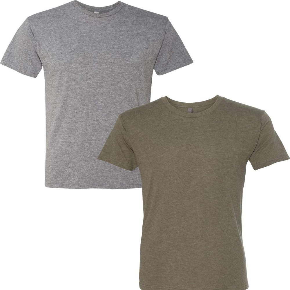 Next Level Premium 6010 Men's Tri-Blend Crew Premium Tee Pack of 2