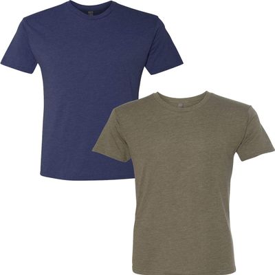 Next Level Premium 6010 Men's Tri-Blend Crew Premium Tee Pack of 2
