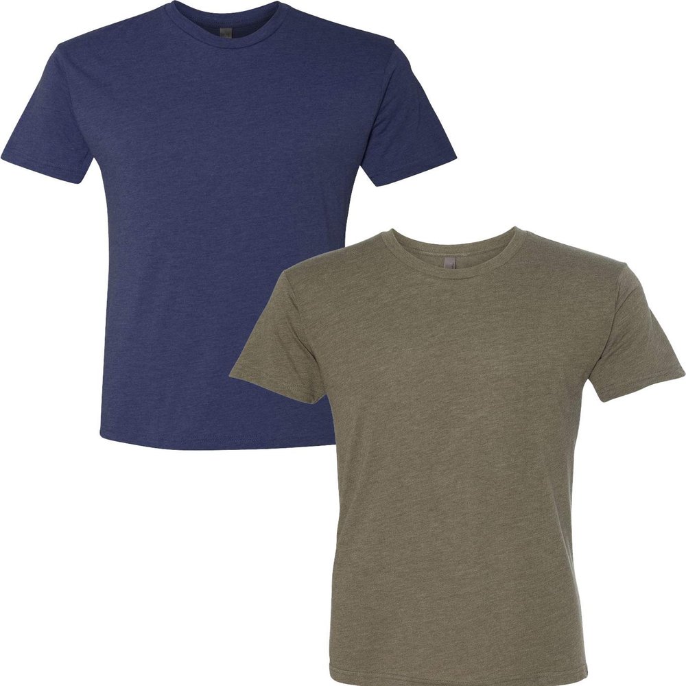 Next Level Premium 6010 Men's Tri-Blend Crew Premium Tee Pack of 2