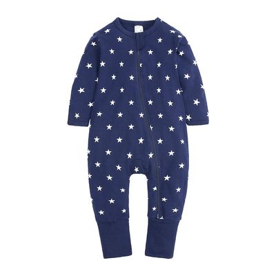 Kids Tales Toddler Footies Double Zipper Romper Infant Baby Cotton Bodysuit Boys Girls PJS 1 Piece Graphic Pajamas