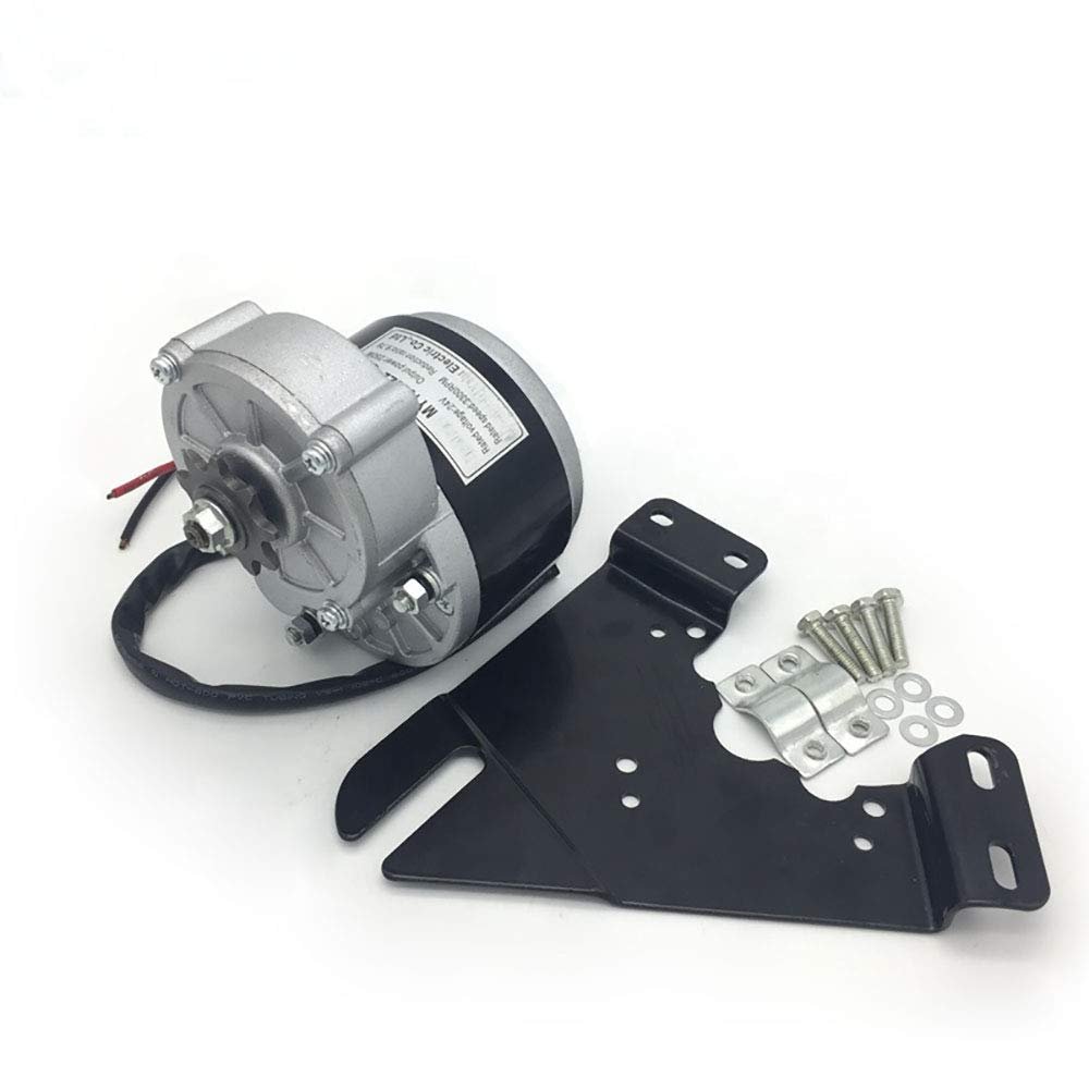 MY1016Z2 250W 36V Golf Cart E-Scooter Miniature Brush DC Motor with Foot Install Brake Plate for Ebike Kit