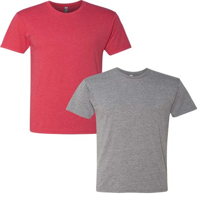 Next Level Premium 6010 Men's Tri-Blend Crew Premium Tee Pack of 2