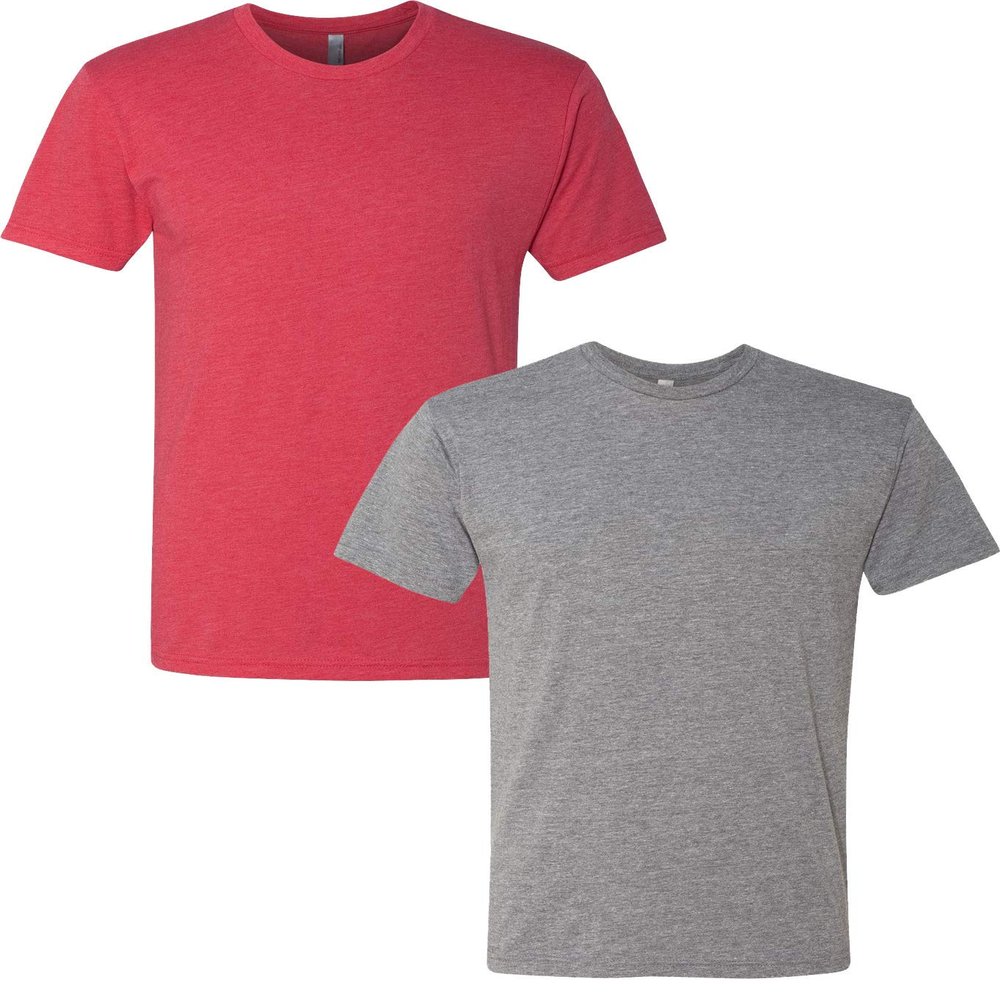 Next Level Premium 6010 Men's Tri-Blend Crew Premium Tee Pack of 2