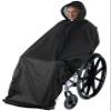 ANYOO Wheelchair Waterproof Poncho with Hood Reusable Cover Lightweight Poncho Cloak for Adult(Black) One Size view 1
