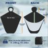ANYOO Wheelchair Waterproof Poncho with Hood Reusable Cover Lightweight Poncho Cloak for Adult(Black) One Size view 3