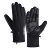 FUFU Gloves Running Gloves Touch Screen Non-Slip Waterproof Windproof Sports Winter Gloves Warm Gloves, Black (Size : M) view 1