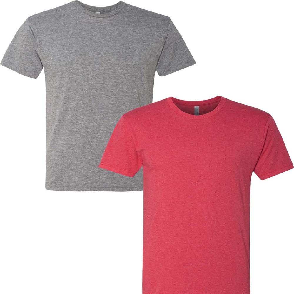 Next Level Premium 6010 Men's Tri-Blend Crew Premium Tee Pack of 2