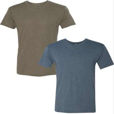 Next Level Premium 6010 Men's Tri-Blend Crew Premium Tee Pack of 2