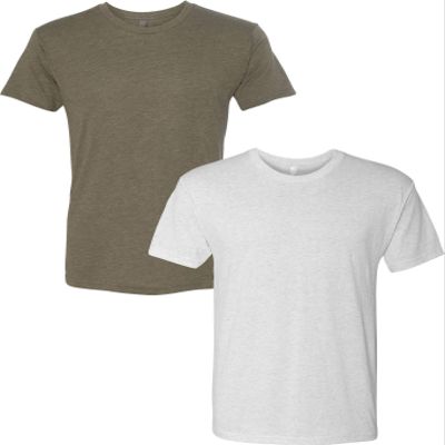 Next Level Premium 6010 Men's Tri-Blend Crew Premium Tee Pack of 2