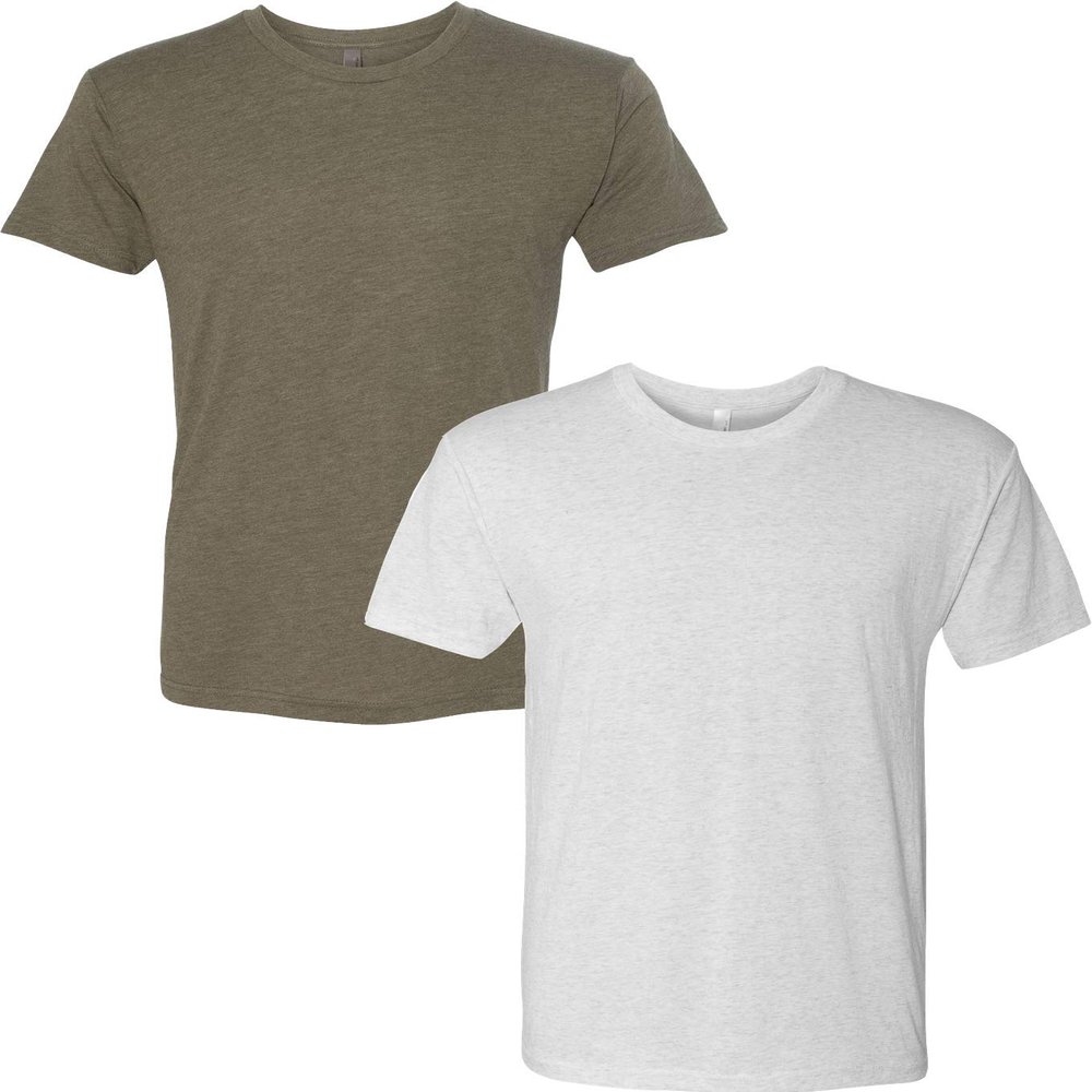 Next Level Premium 6010 Men's Tri-Blend Crew Premium Tee Pack of 2