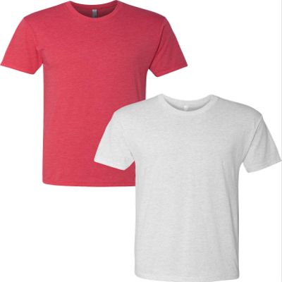 Next Level Premium 6010 Men's Tri-Blend Crew Premium Tee Pack of 2