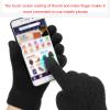 FUFU Gloves Thick Knitted Winter Warm Gloves with Touch Screen, Elastic Cuffs, Knitted Elastic Material (Color : Black) view 2