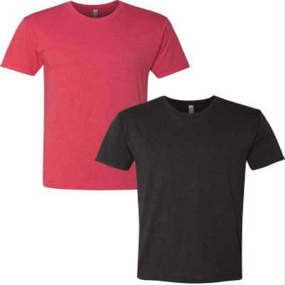 Next Level Premium 6010 Men's Tri-Blend Crew Premium Tee Pack of 2