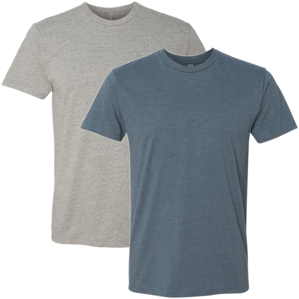 Next Level Premium 6010 Men's Tri-Blend Crew Premium Tee Pack of 2
