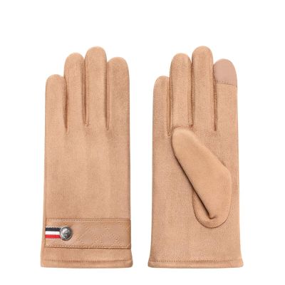 FUFU Gloves Winter Warm Gloves, Anti Slip Touch Screen Gloves Windproof Thermal Gloves Cold Weather Cycling Gloves (Color : A)