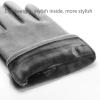 FUFU Gloves Winter Warm Gloves, Anti Slip Touch Screen Gloves Windproof Thermal Gloves Cold Weather Cycling Gloves (Color : A) view 3